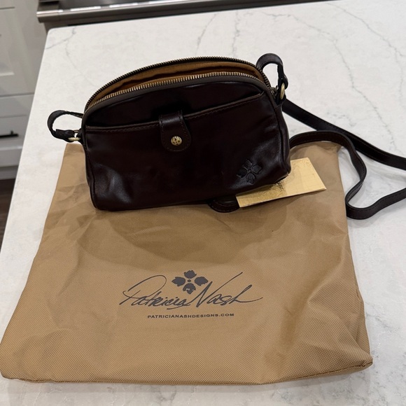 Patricia Nash Dark Brown Leather Crossbody Bag - Picture 8 of 9